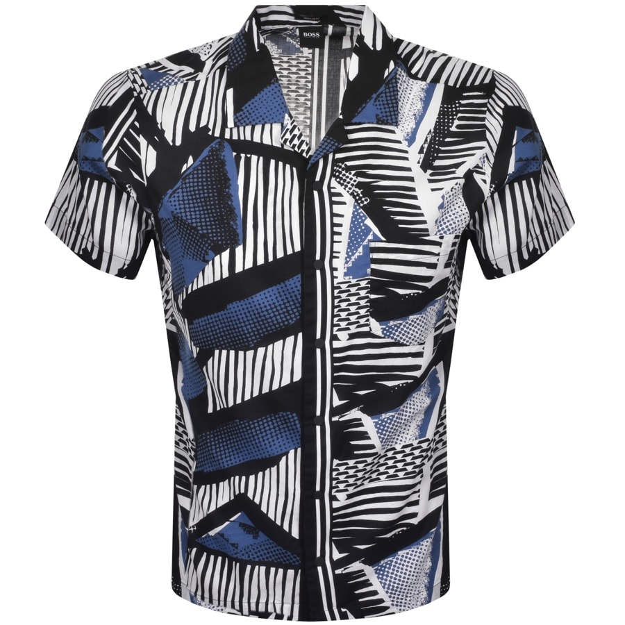 Alternative Image for ProductBOSS Rhythm Short Sleeve Shirt Navy1